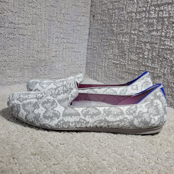 Rothy's The Loafer Women's Size 10.5 US Grey Snake Round Toe Slip on Flat Shoes - Picture 3 of 11